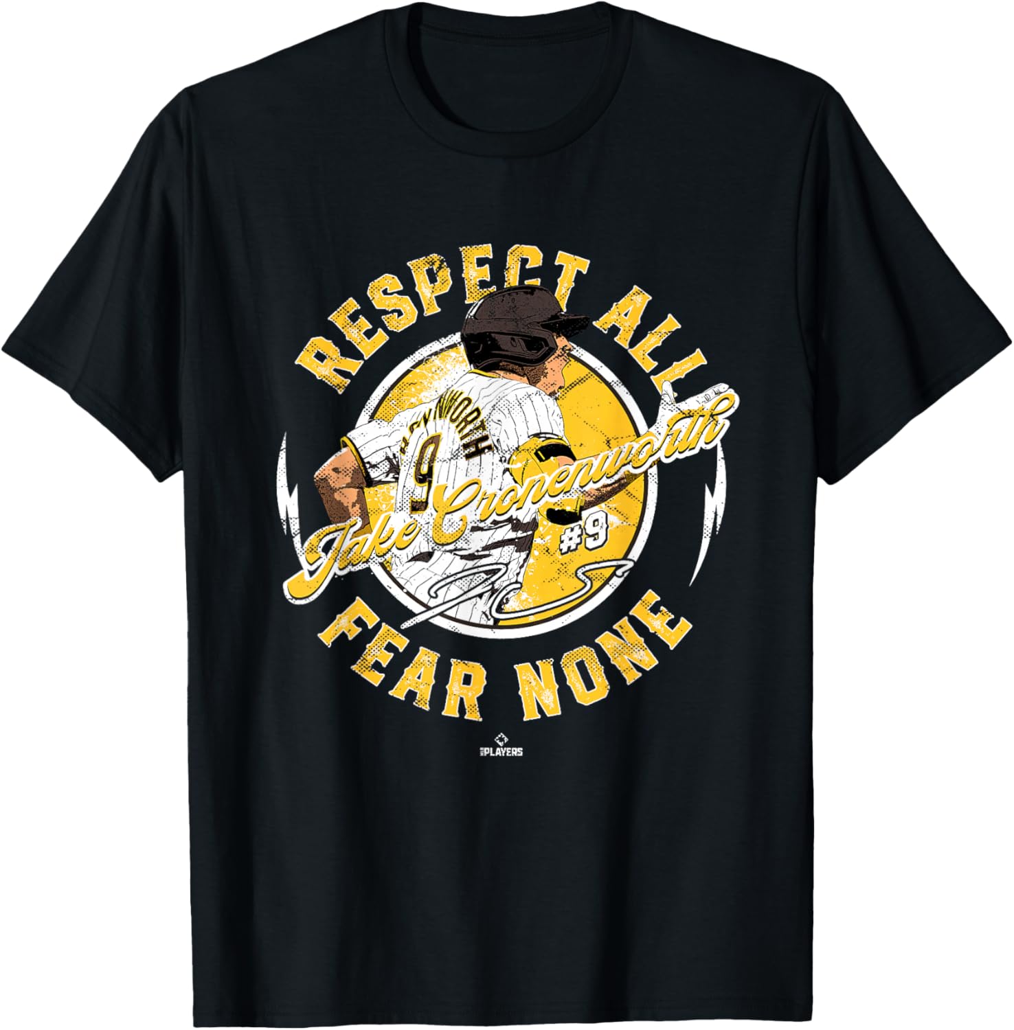 Respect All Fear None Jake Cronenworth San Diego MLBPA T-Shirt - T-Shirt | Black