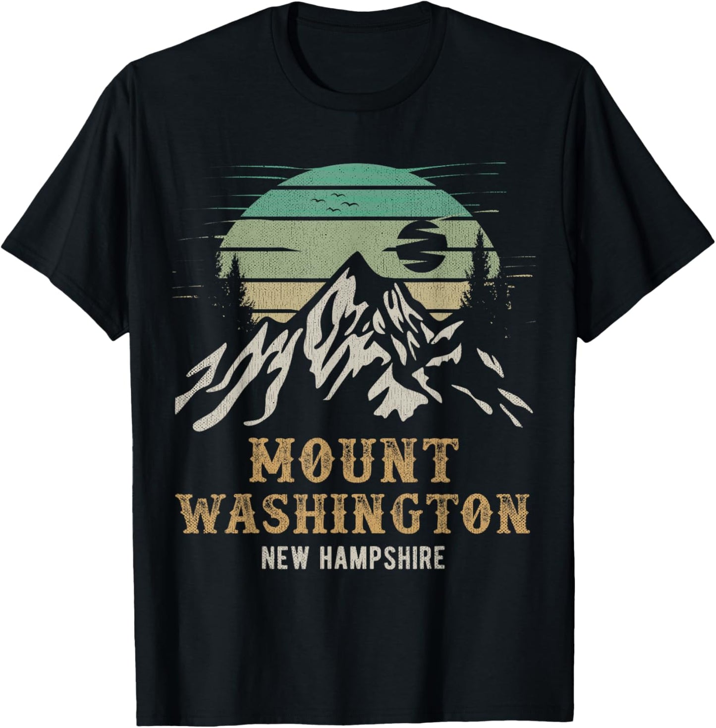 Retro Mount Washington NH Merchandise Hiking Mt Washington T-Shirt - T-Shirt | Black