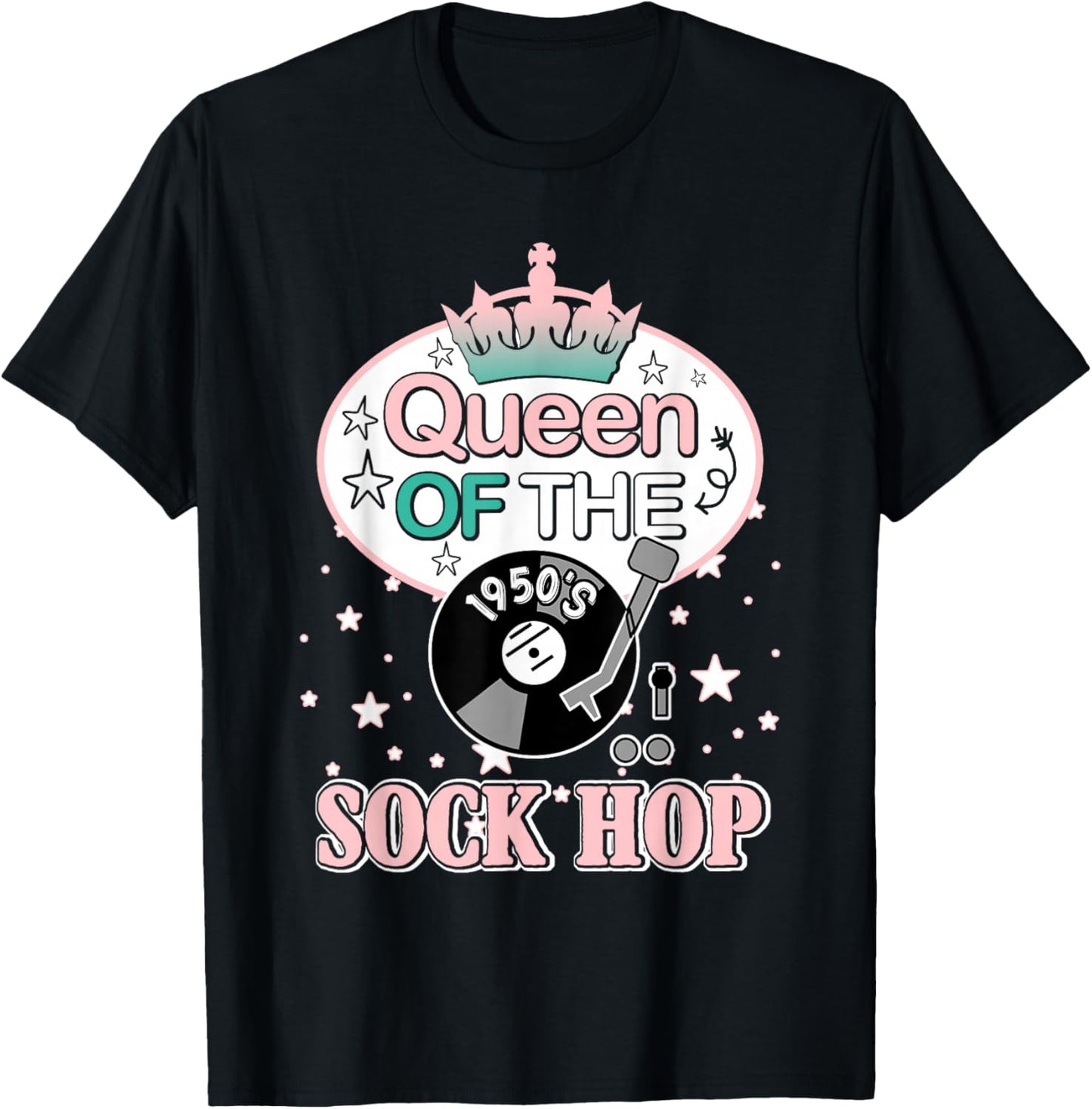 Queen Of The Sock Hop T-Shirt - T-Shirt | Black