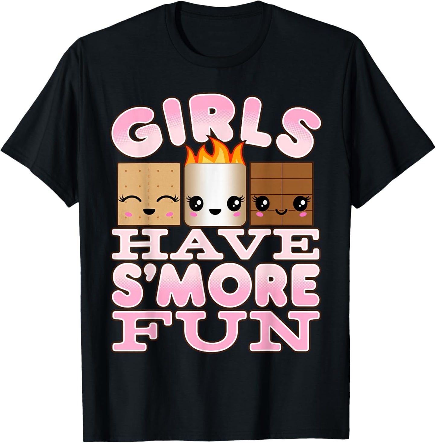 Smores Camping Shirts For Girls Have S'more Fun T-Shirt - T-Shirt | Black