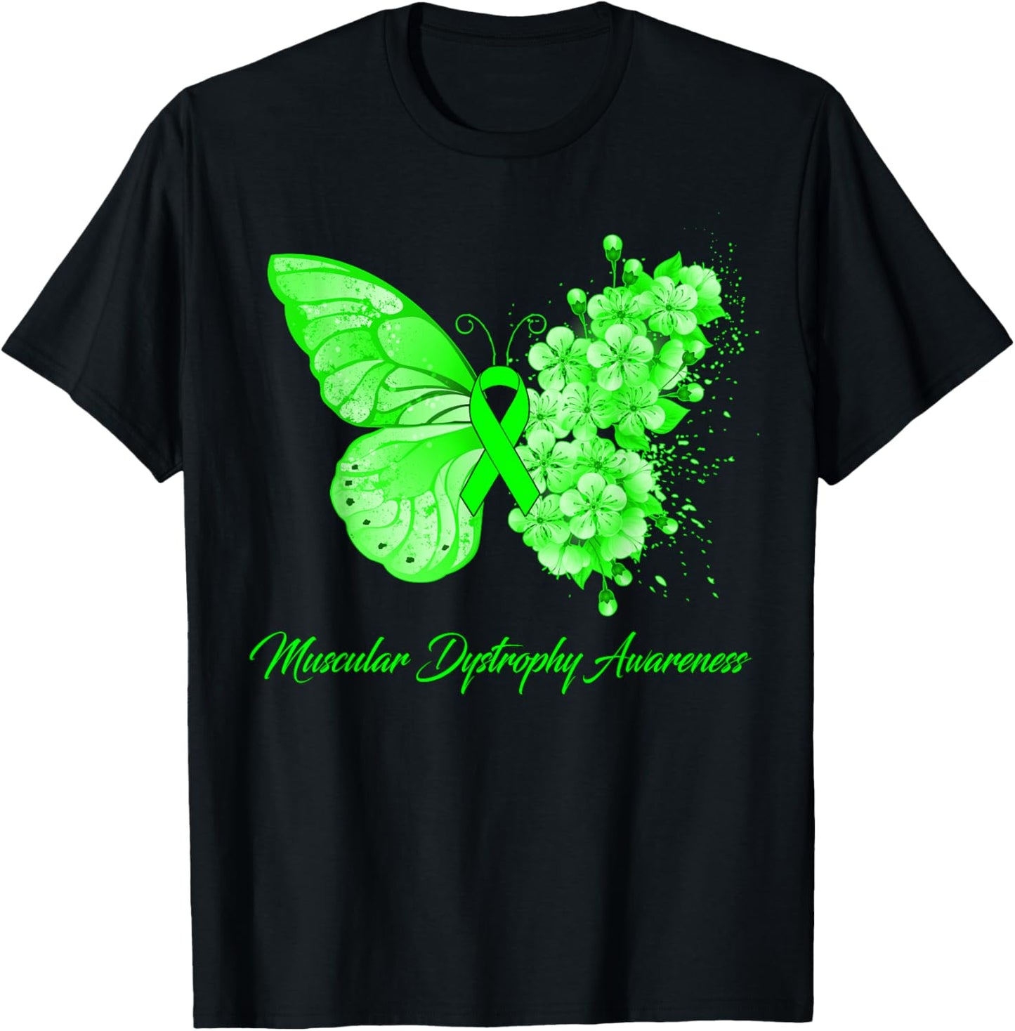 Butterfly Muscular Dystrophy Awareness T-Shirt - T-Shirt | Black