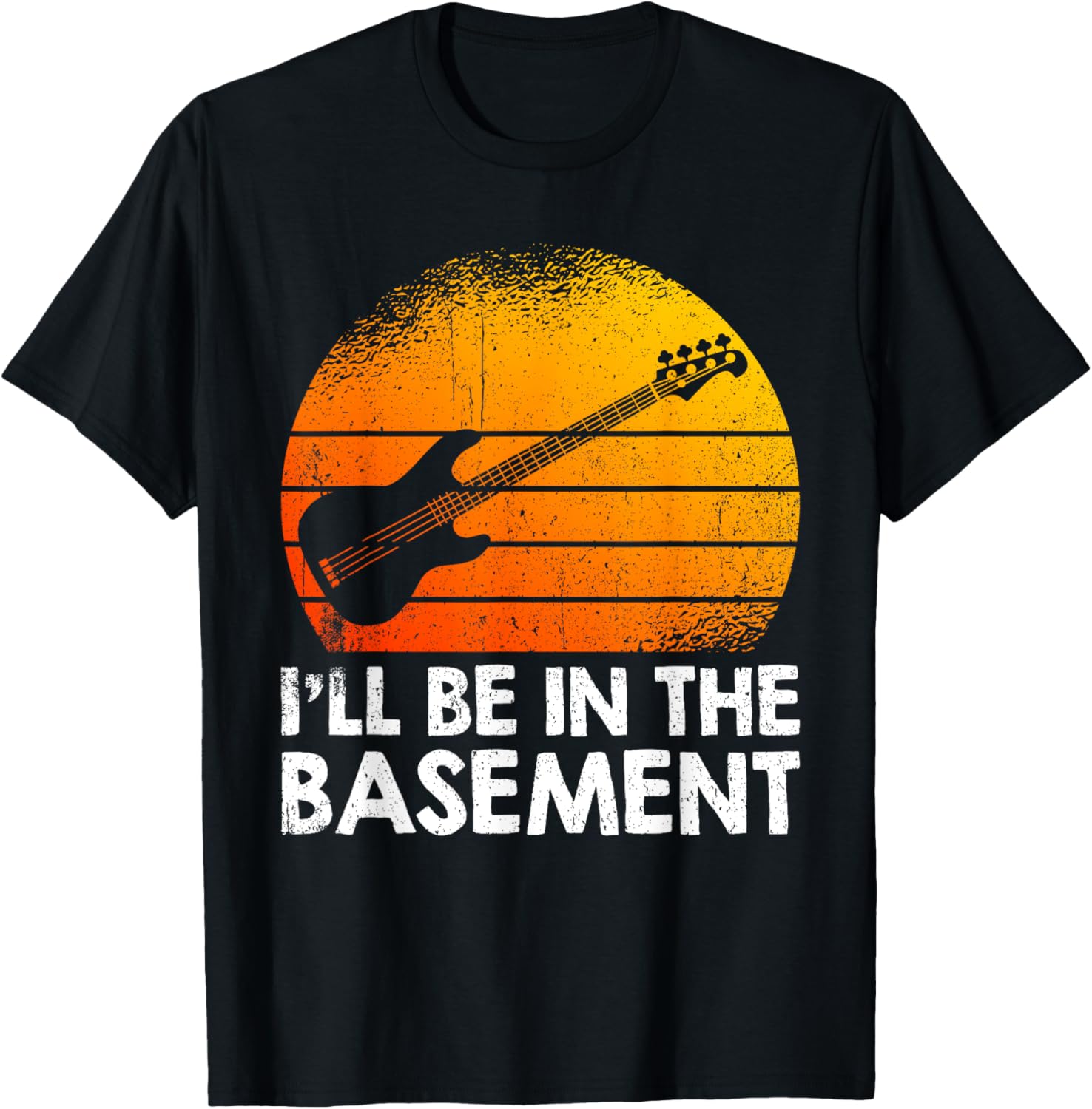 I'll Be In The Basement Bass Guitar T-Shirt - T-Shirt | Black