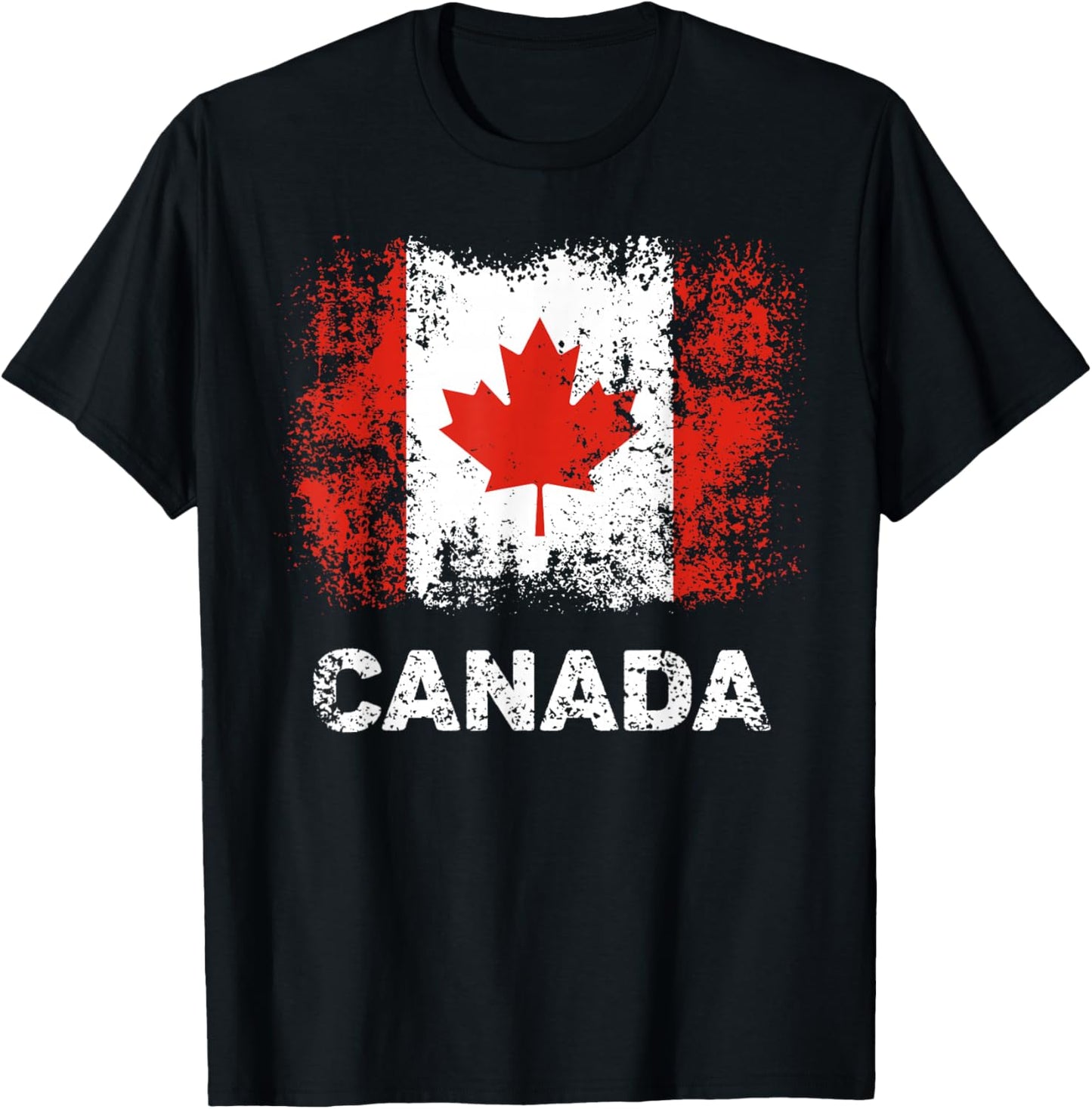 Canada Flag Shirt Maple Leaf Patriotic Canadian Flag T-Shirt - T-Shirt | Black