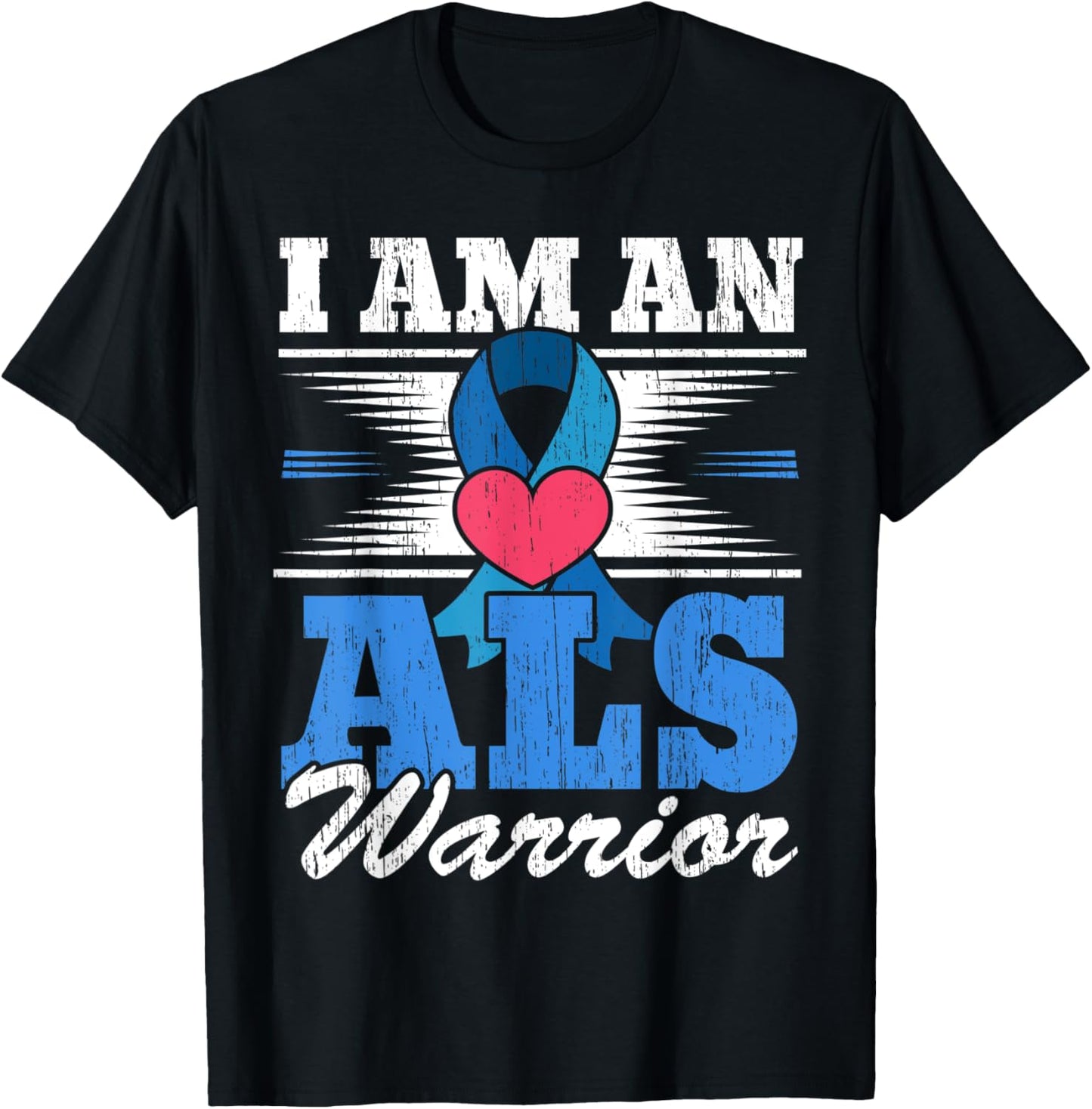 I Am An ALS Warrior Amyotrophic Lateral Sclerosis T-Shirt - T-Shirt | Black