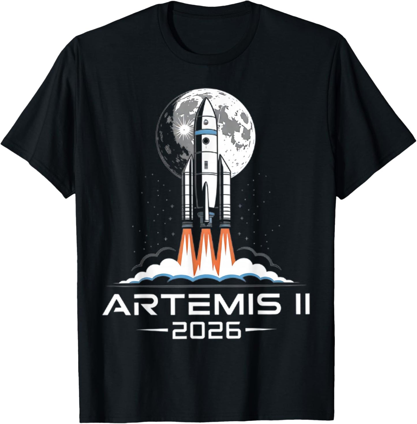Artemis II Back to the Moon 2026 T-Shirt - T-Shirt | Black