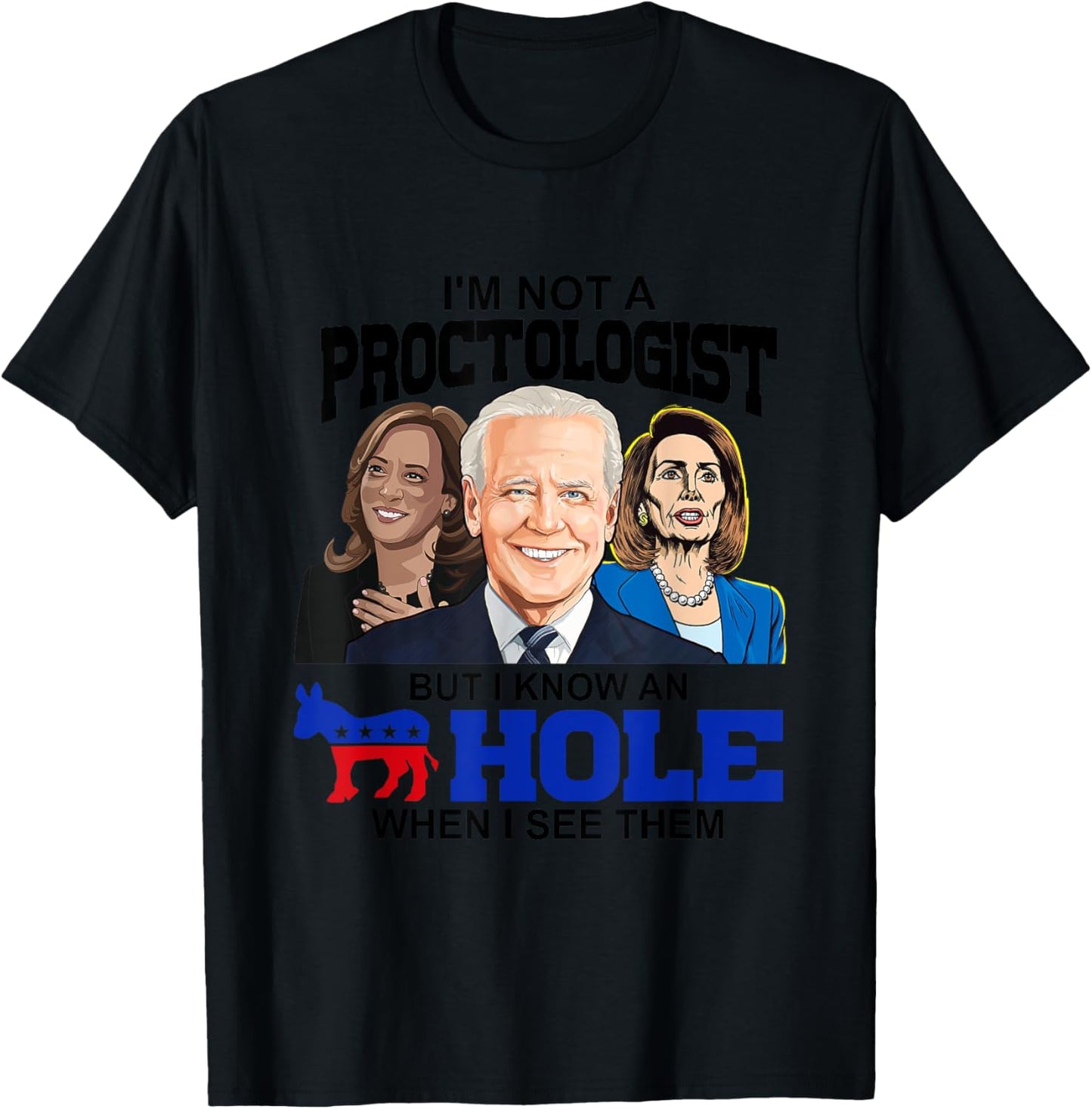 I'm Not A Proctologist But I Know An Asshole When I See Them T-Shirt - T-Shirt | Black