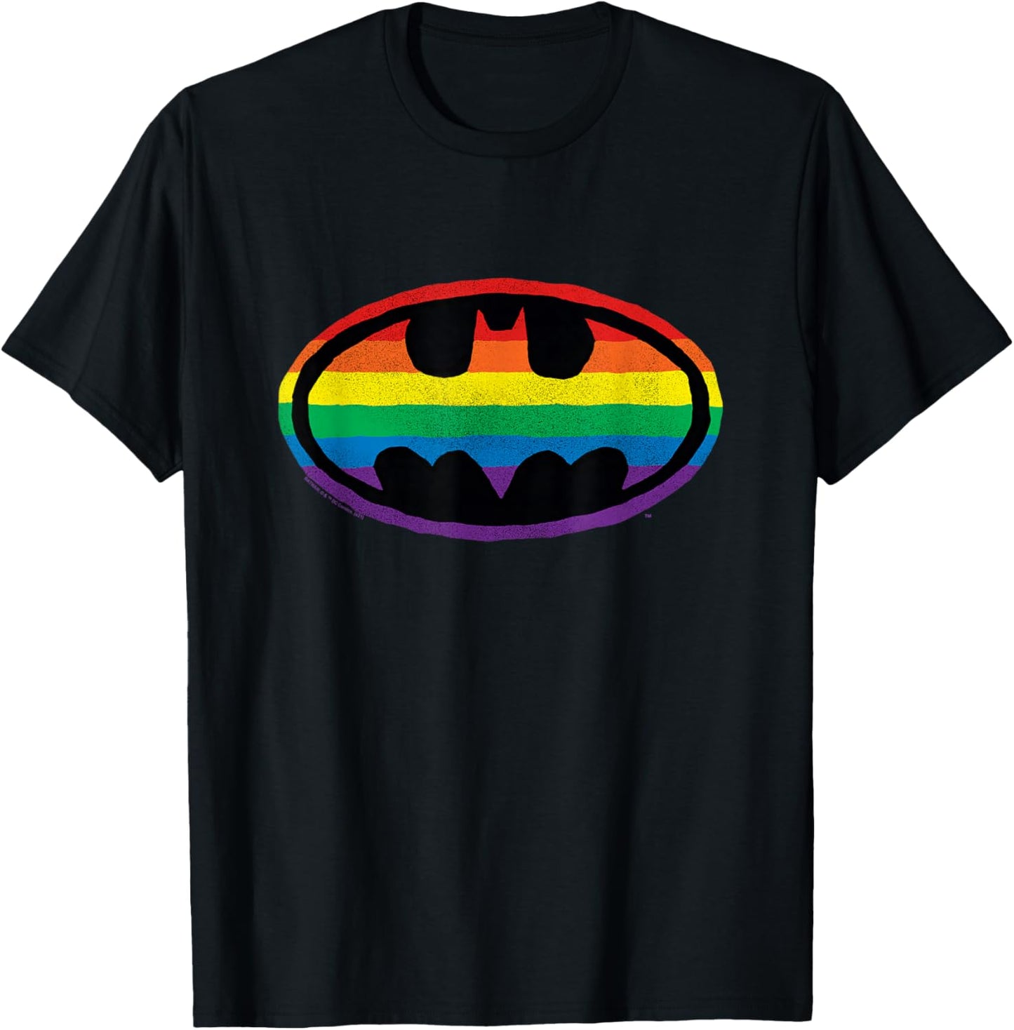 Batman Pride Rainbow Logo T-Shirt - T-Shirt | Black