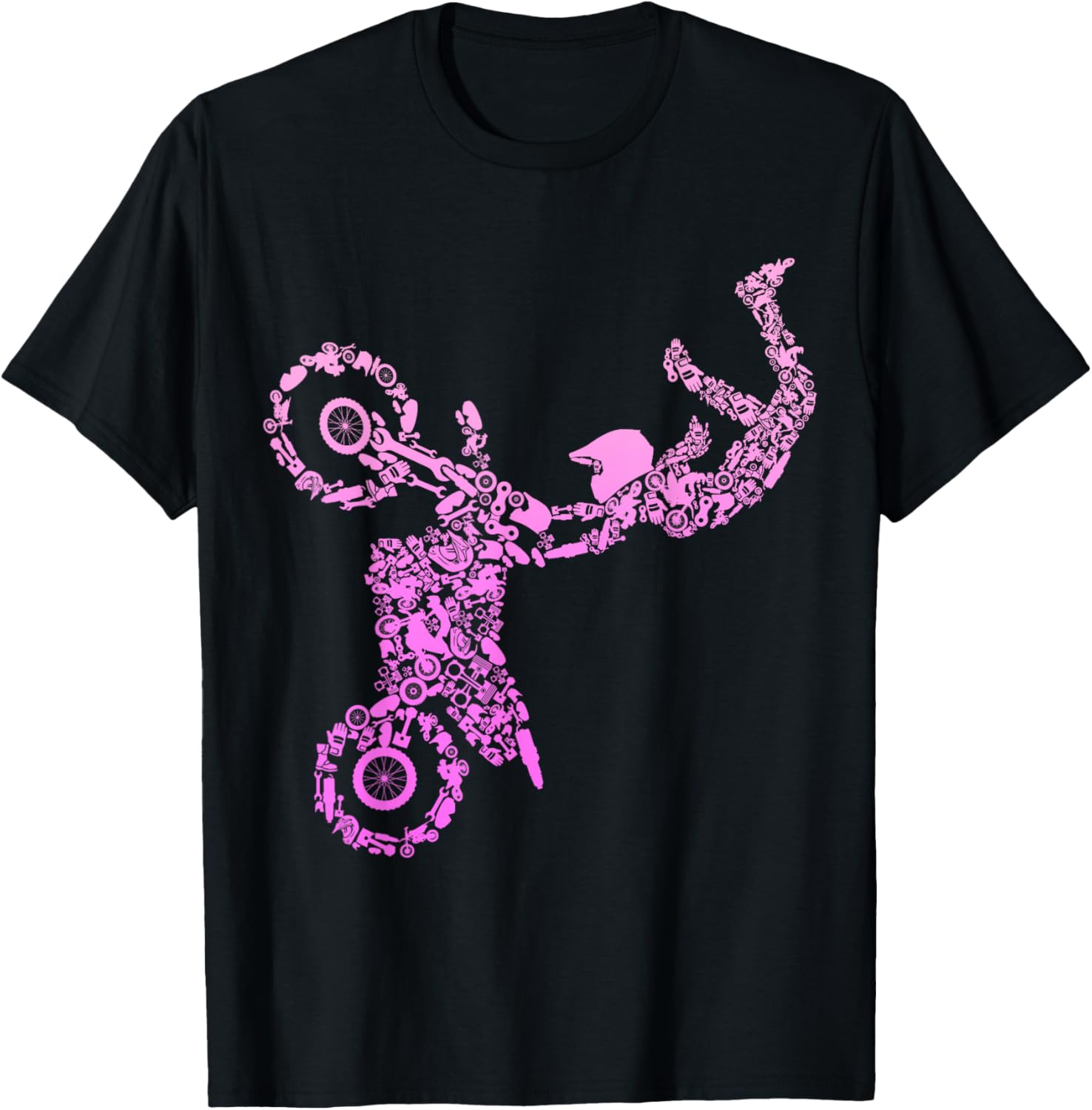 Dirt Bike Rider Motocross Enduro Dirt Biking Women Girls T-Shirt - T-Shirt | Black