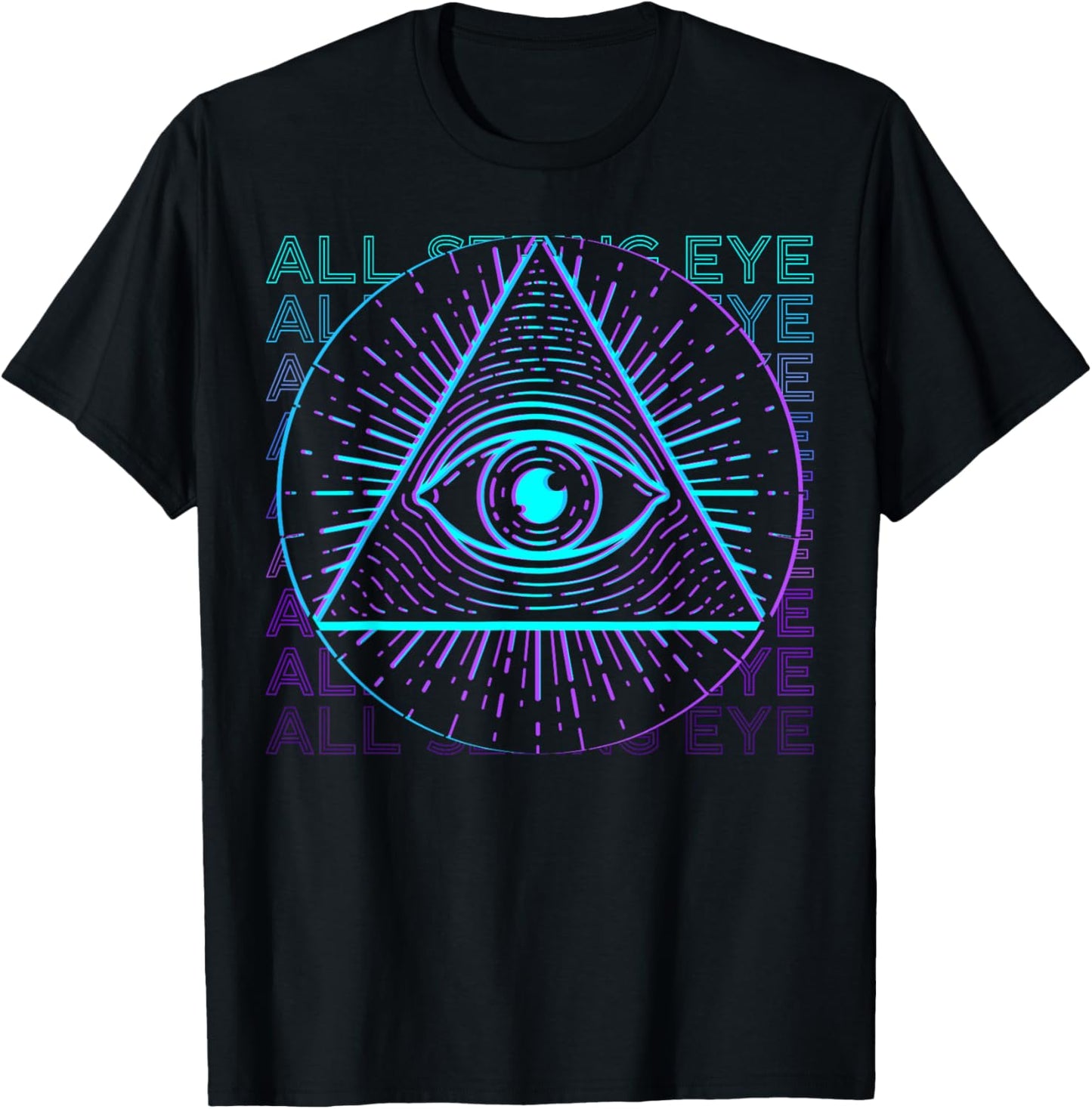 All Seeing Eye Retro All Seeing Eye T-Shirt - T-Shirt | Black