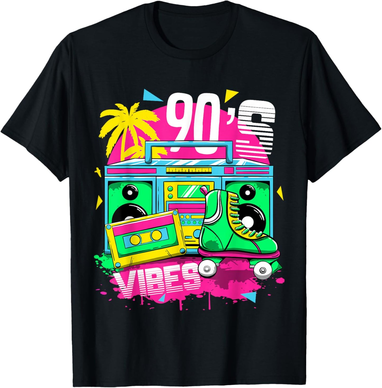 90s Vibe 1990s Retro Vintage Nineties I Love the 90's T-Shirt - T-Shirt | Black