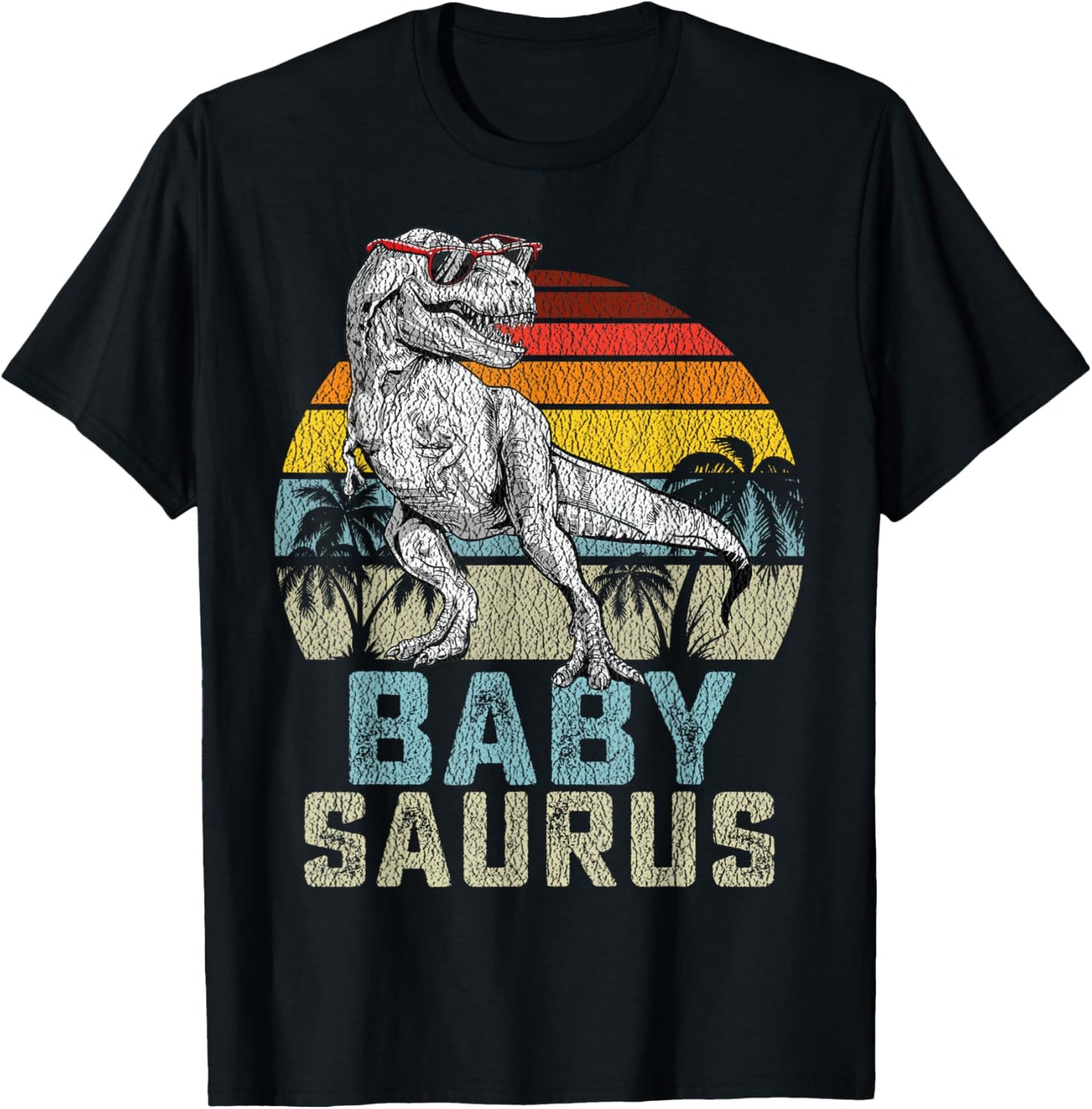 Babysaurus T Rex Dinosaur Baby Saurus Family Matching T-Shirt - T-Shirt | Black