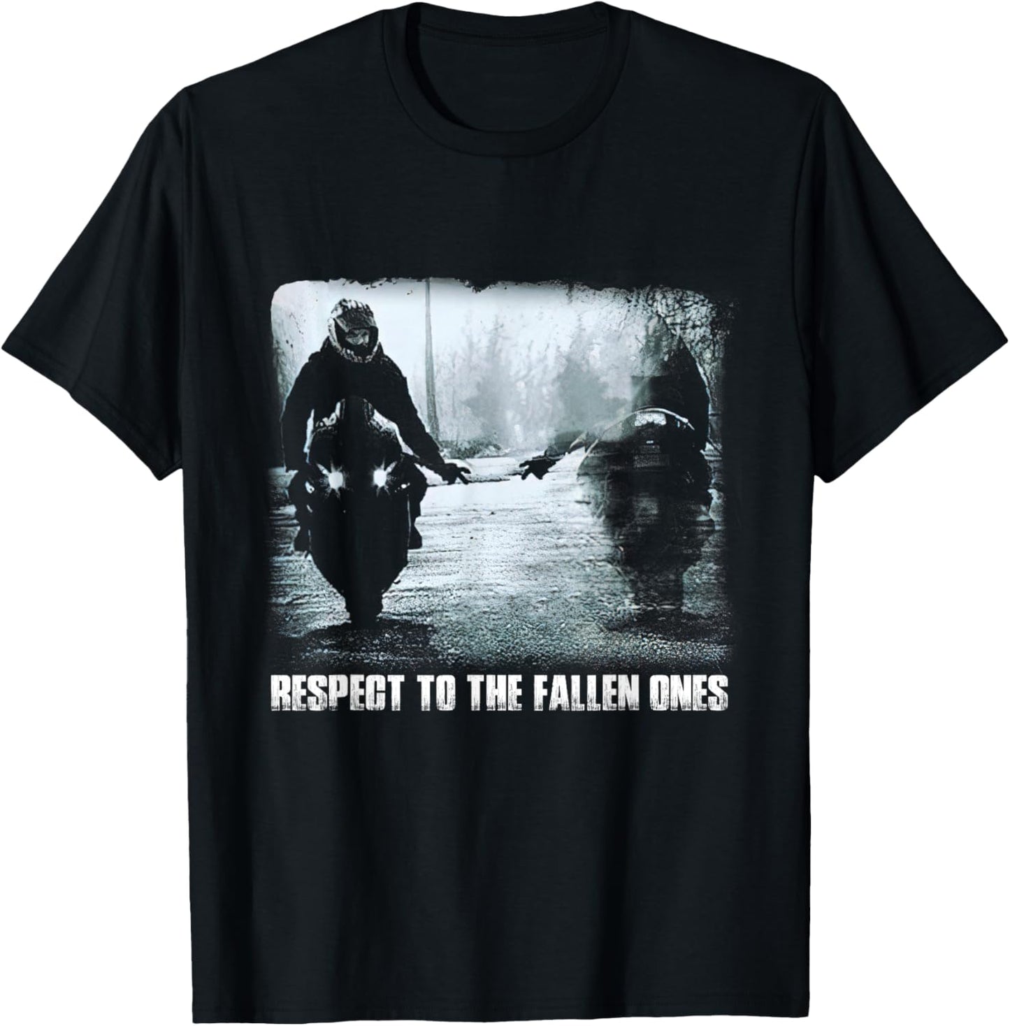 Respect the fallen ones motorcycle biker lover T-Shirt - T-Shirt | Black