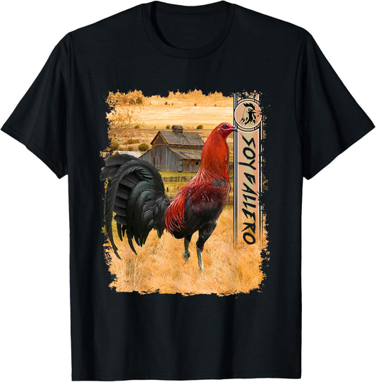 Soy Gallero Gamefowl Rooster Cockfighting Enthusiast T-Shirt - T-Shirt | Black