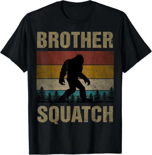 Brother Squatch Bigfoot Brother Sasquatch Yeti Family T-Shirt - T-Shirt | Black