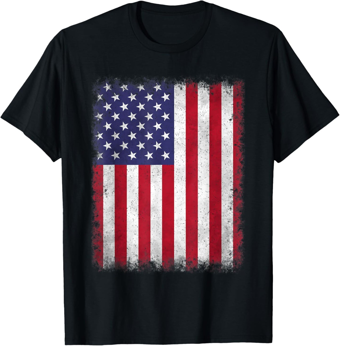 4th Of July Patriotic US American Flag USA Men Women Kids T-Shirt - T-Shirt | Black