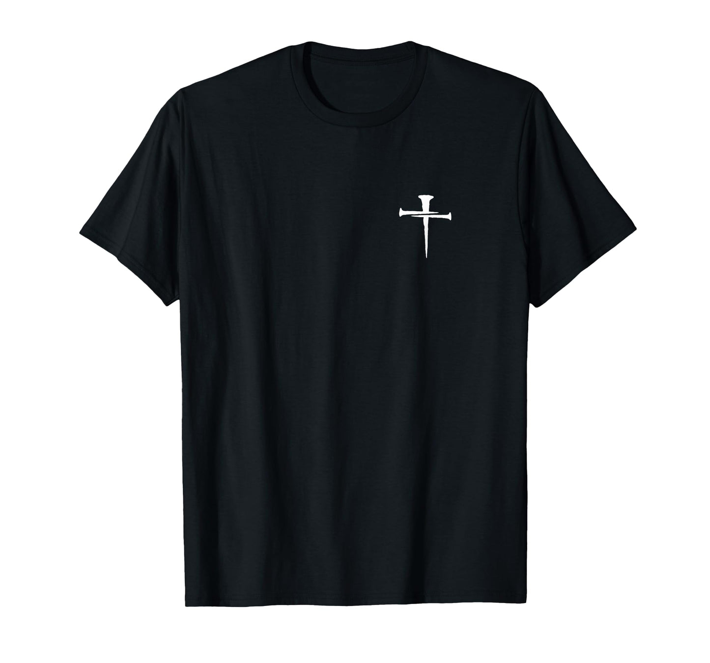 Simple Classic Christian Nail Cross Jesus Faith Religious T-Shirt