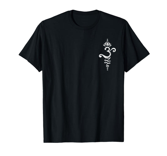 Om Mantra Yoga Symbol Lotus Flower Unalome Ornament Buddhism T-Shirt