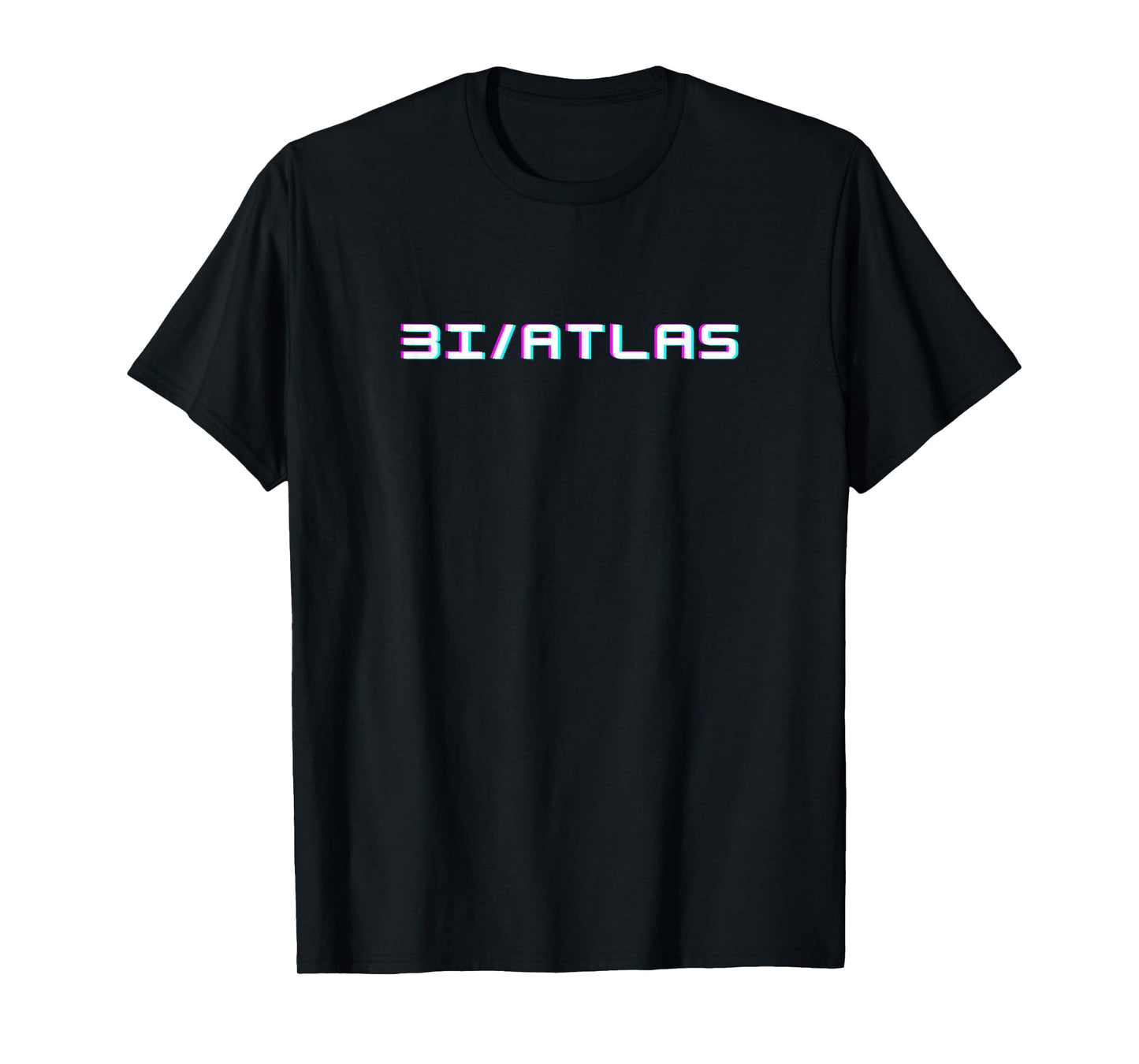 3I Atlas Glitch Style Sci Fi Retro Space Funny Graphic T-Shirt