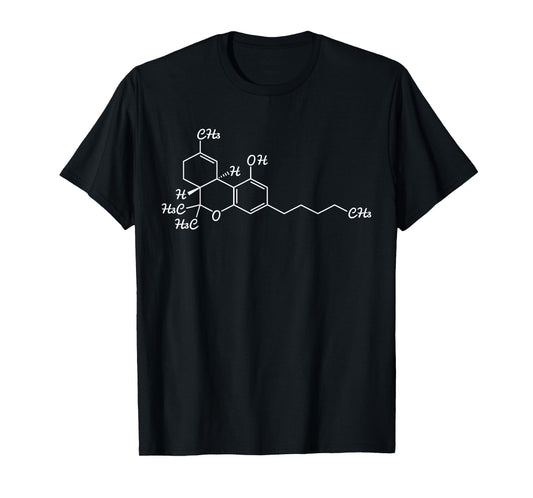 Structural Formula Medical Cannabis THC USA Hemp Weed Reggae T-Shirt