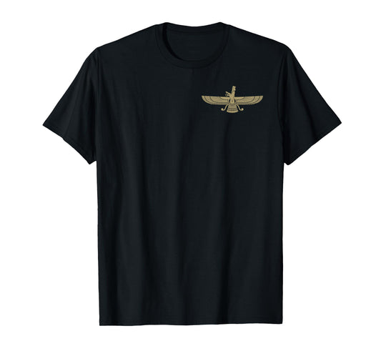 Faravahar Zoroastrianism Persian Discreet Symbol T-Shirt