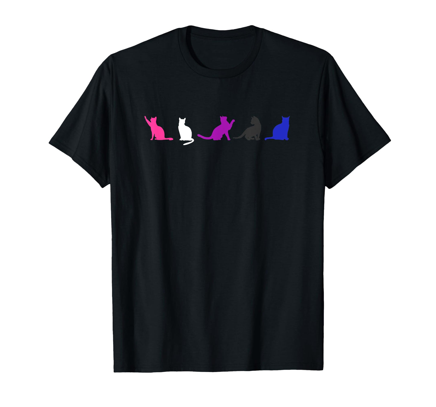 Genderfluid Pride Cats - LGBTQ Gender Fluid - Nonbinary Flag T-Shirt