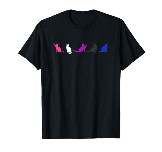 Genderfluid Pride Cats - LGBTQ Gender Fluid - Nonbinary Flag T-Shirt