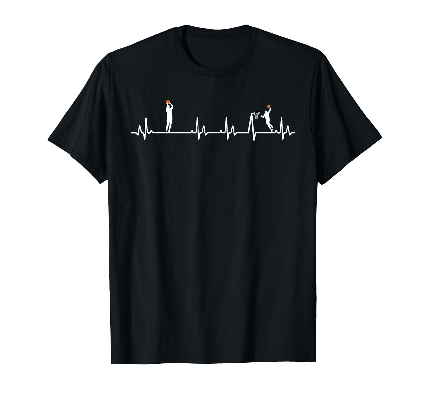 Basketball Heartbeat for Men Women and Boys Basketball Lover T-Shirt