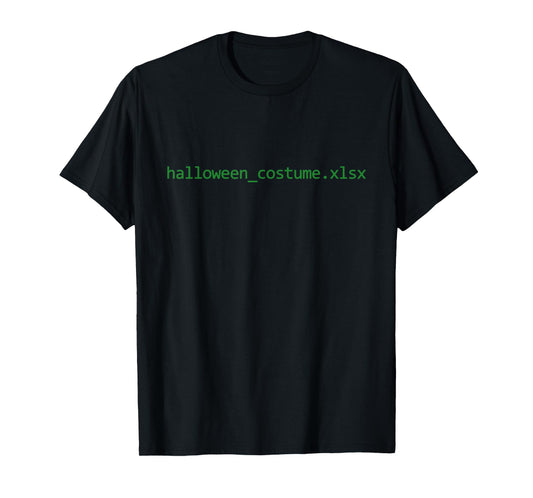 Vintage Funny Halloween Costume Excel Spreadsheet File T-Shirt