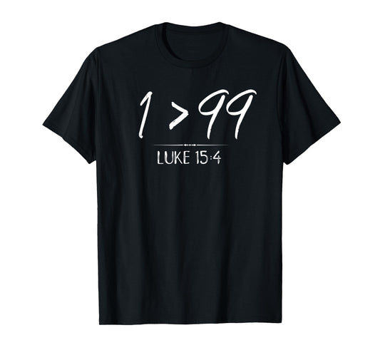 He Left The 99 To Rescue Me Christian Shirt Luke Sheep Gift T-Shirt