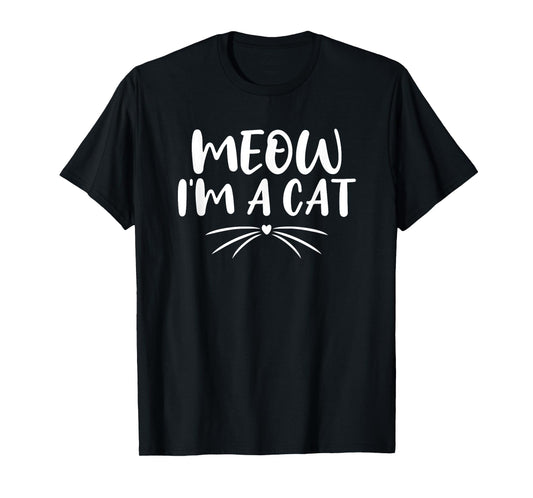 Meow I'm A Cat Funny Halloween Costume Couples 2021 T-Shirt for Men Women Kids