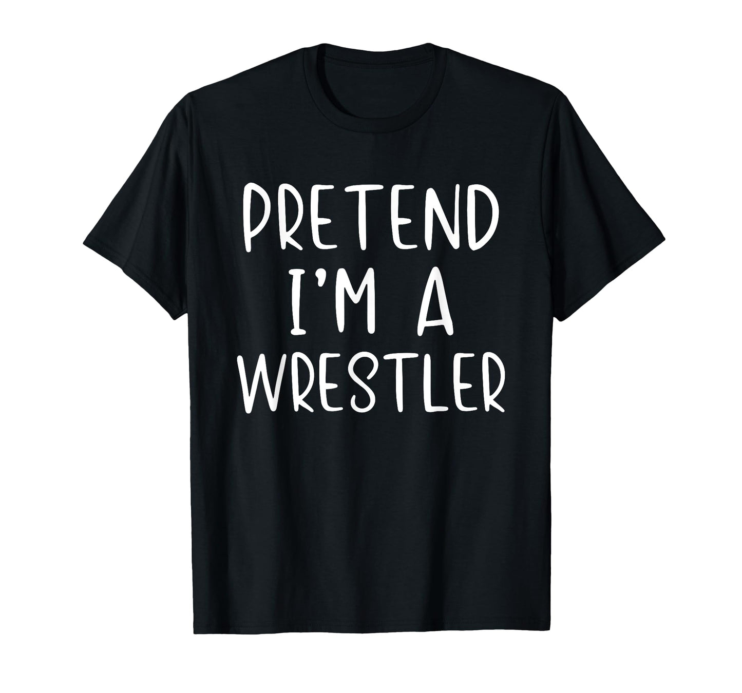 Pretend Wrestler Costume Halloween Simple Funny Wrestling T-Shirt