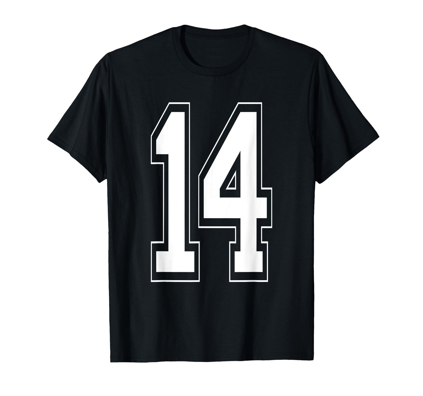 Number 14 TShirt Baseball Football Soccer Numbered Jersey T-Shirt