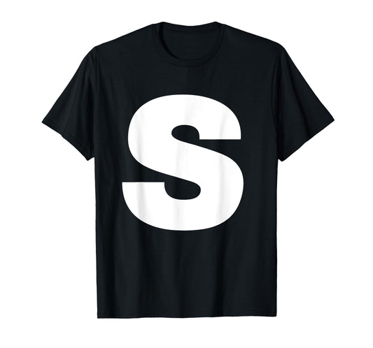 Letter S Capital Alphabet S Monogram Initial Name Birthday T-Shirt