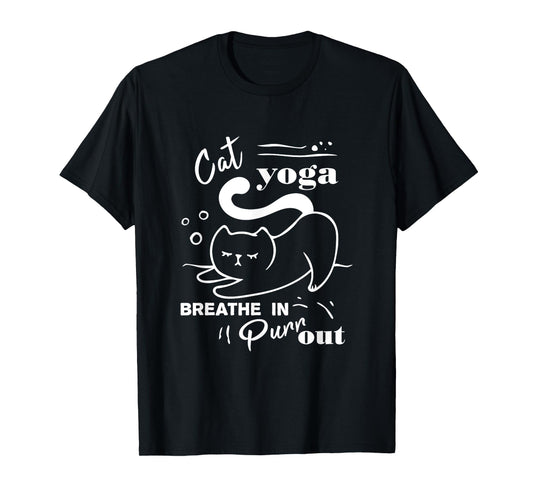 Cat Yoga Shirt Breathe In Purr Out T-Shirt
