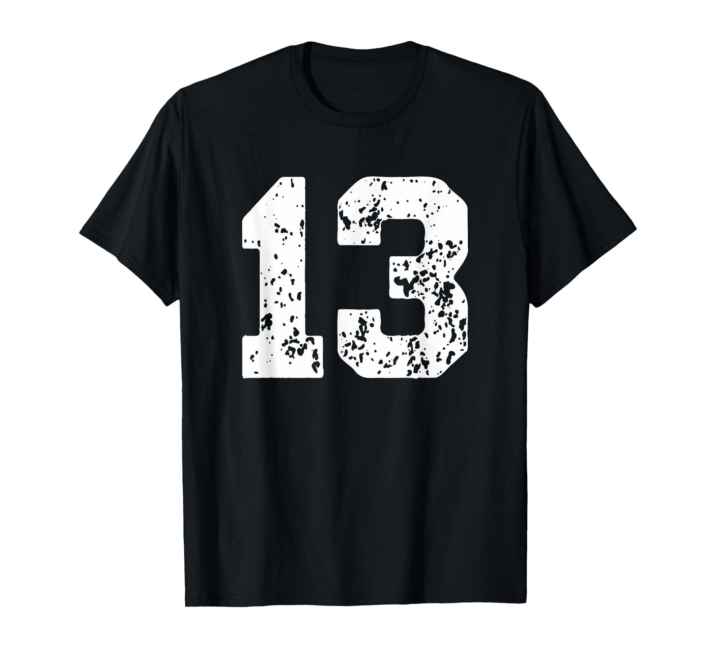 Number 13 White Best Classic College Style Birthday Funny T-Shirt