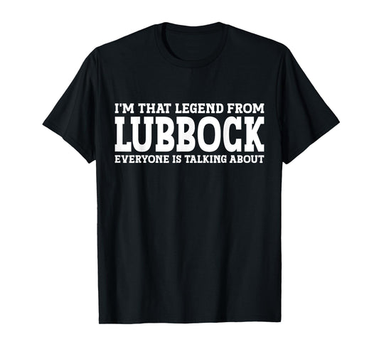 Lubbock Gift City Lubbock Hometown TX Texas Home Roots Funny City Lubbock T-Shirt - Black, Unisex-Adults, Short Sleeve, Crew Neck, Small