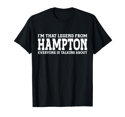 Hampton Hometown VA Virginia Home Roots Funny City Hampton T-Shirt
