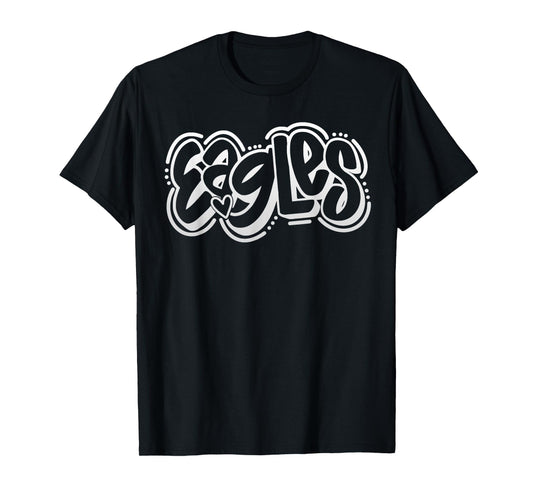 Vintage Eagles High School Go Eagles Pride Heart T-Shirt