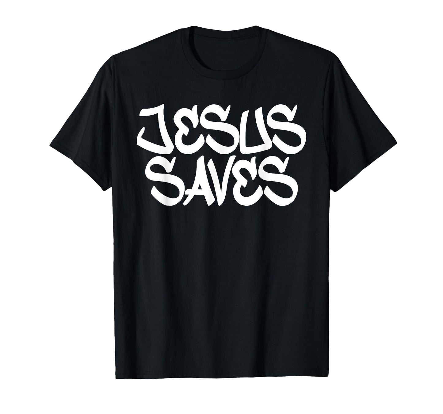 Jesus Saves Urban Youth Graffiti Style Modern Christian Swag T-Shirt