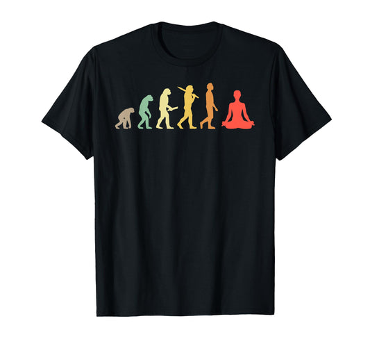 Retro Yoga Evolution Gift For Yogis T-Shirt