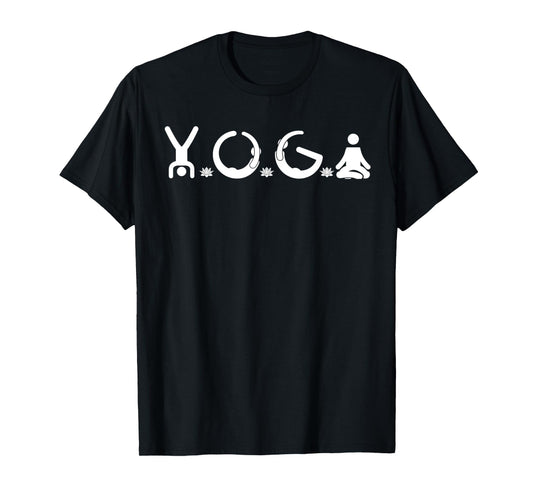 I Love Yoga Teacher Lover Yoga Addict Saying T-Shirt for Men Women Kids