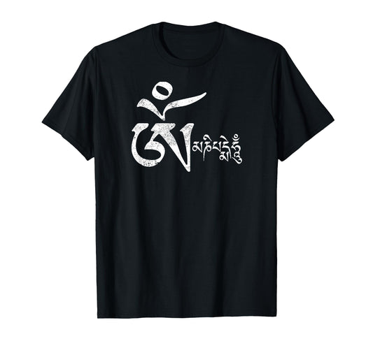 Mantra om mani padme hum yoga Buddhist zen meditation T-Shirt