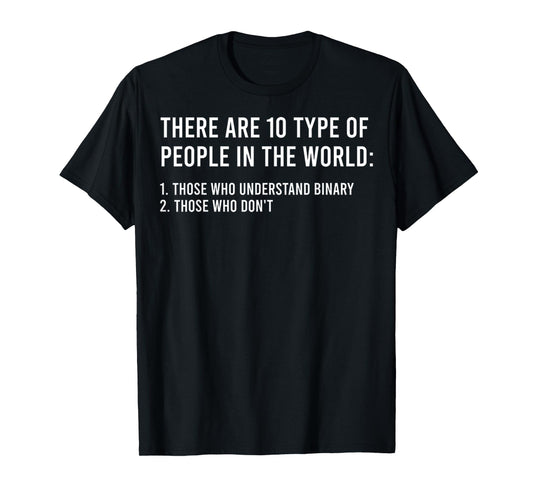 There Are 10 Types Of People In The World Funny Math Joke T-Shirt
