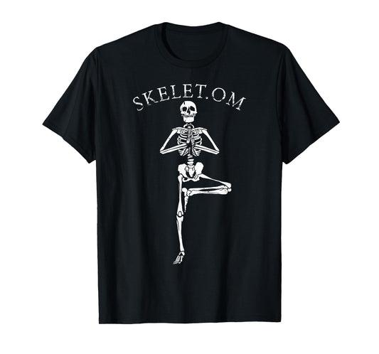 Yoga Skeleton - Skeleton Om - Half Lotus Pose - Skeletom T-Shirt