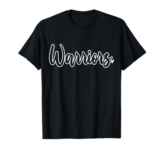 Warriors School Sports Fan Team T-Shirt