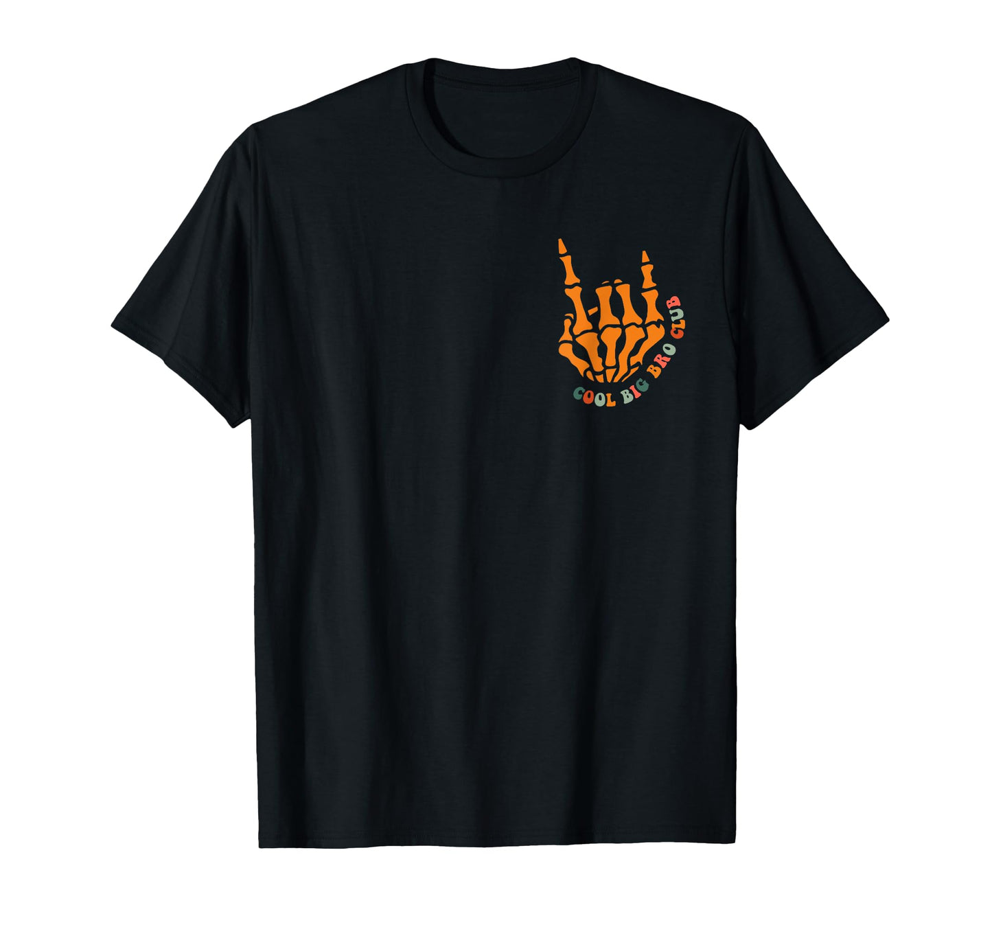 Cool Big Bro Club Funny Skeleton Brother Matching 2 Sided T-Shirt