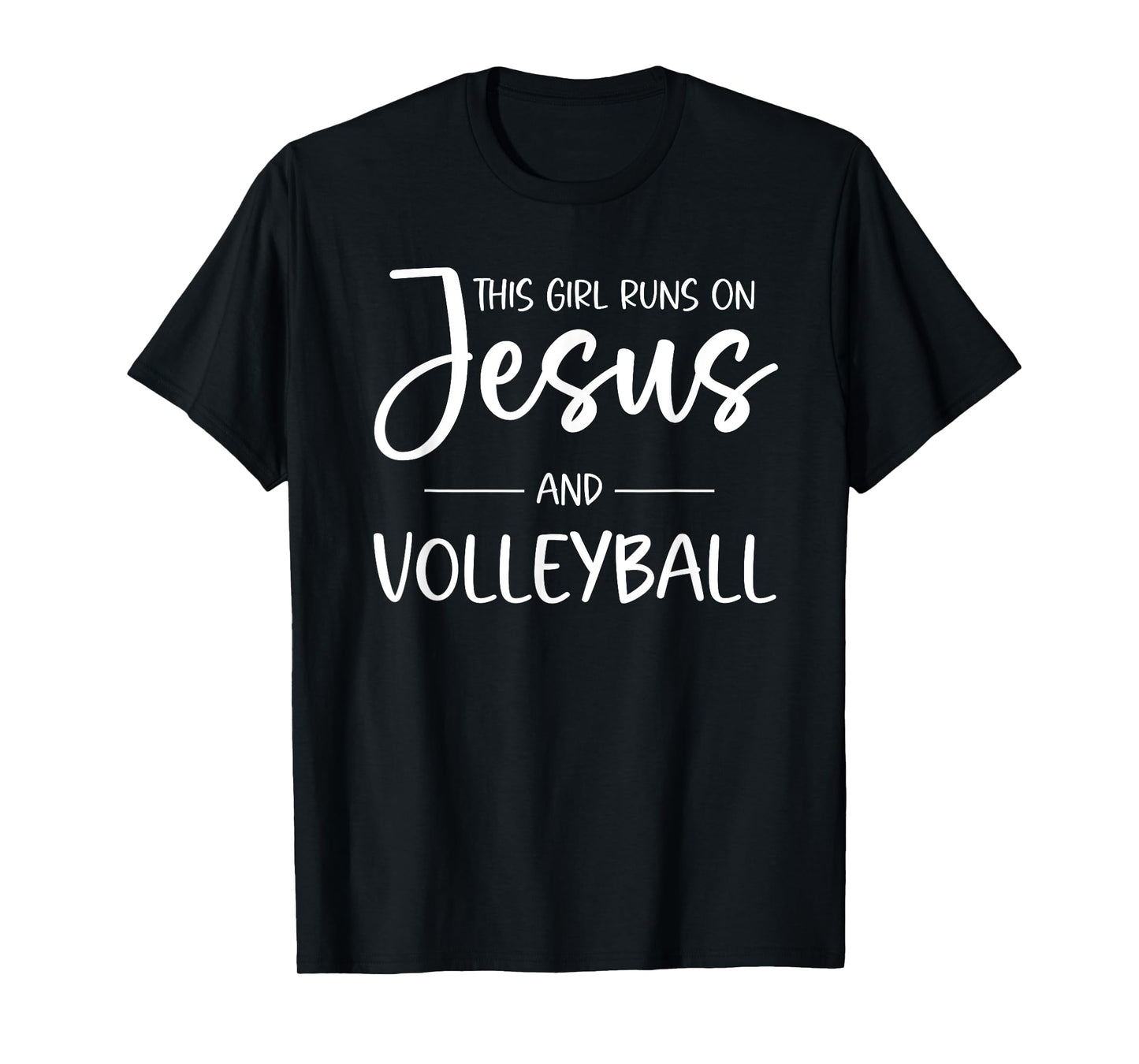 Christian Volleyball Teen Girls Jesus & Volleyball T-Shirt