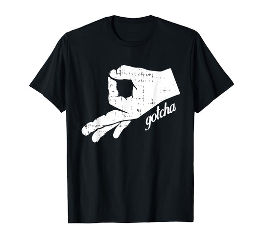 Ok Symbol Hand Gotcha Halloween Funny Circle Game Meme T-Shirt