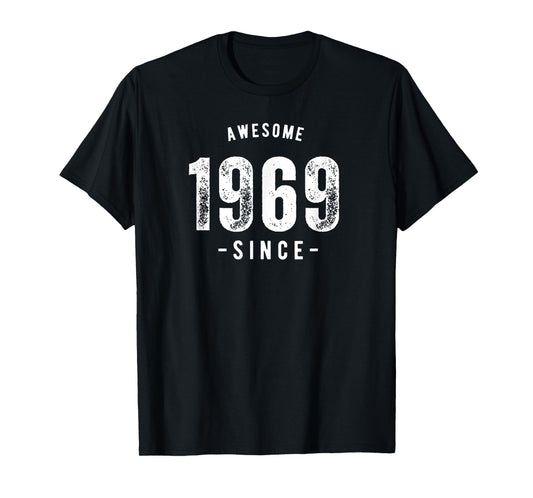 Awesome Since 1969, Born In 1969 Vintage Retro Birthday T-Shirt