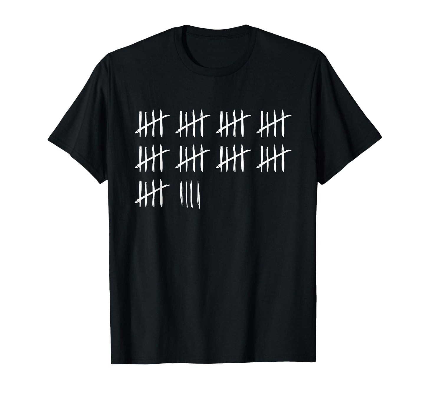 49 Years Done 49th Birthday Old Funny Tally Marks Counting T-Shirt